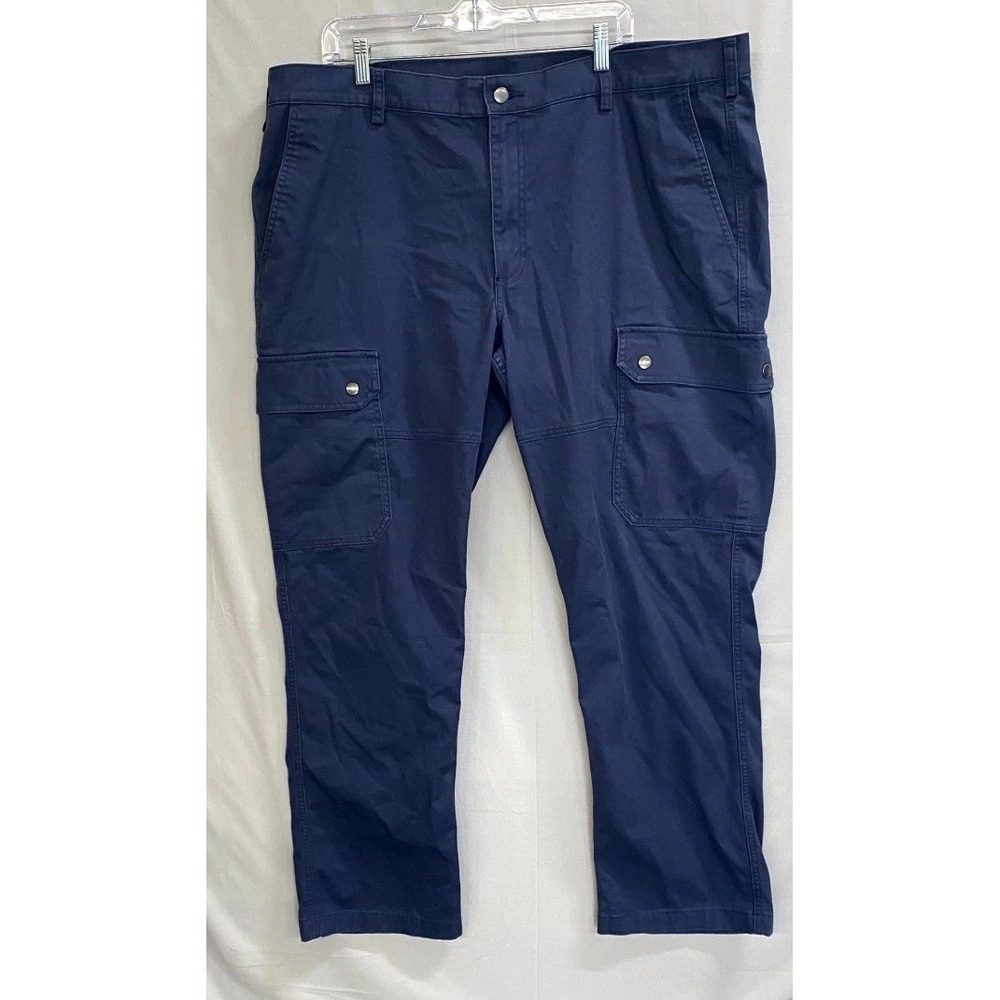 Duluth Trading Co 40 Grit Cargo Pants Mens 42x29 Navy Flex Twill Straight Leg